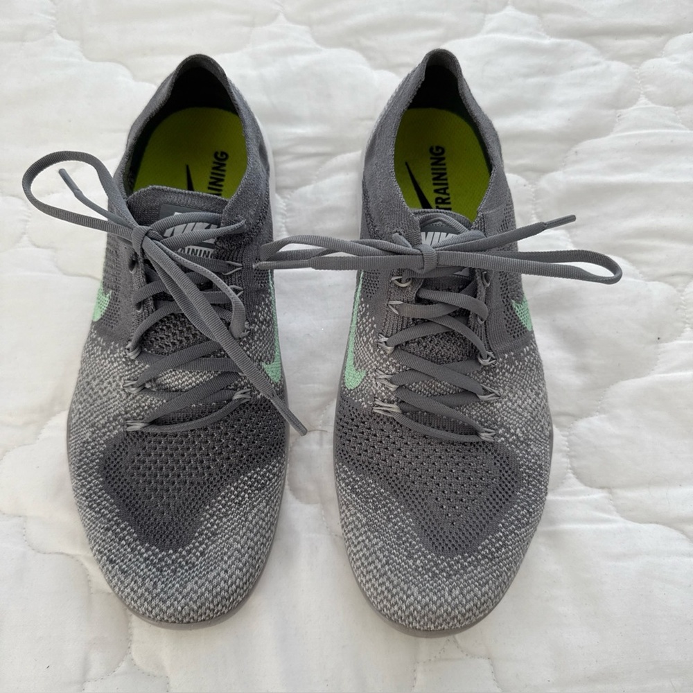 Nike Women's Free Training Shoes Gray/Green-Swoosh Lace Up 9M